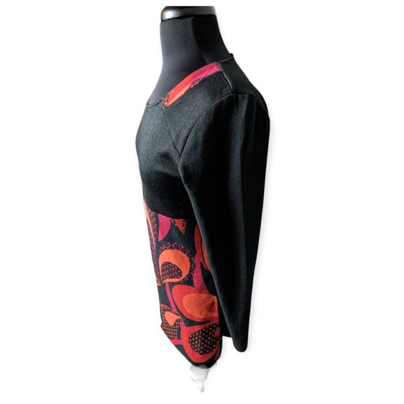 Coline Long Sleeve Red & Black Tunic Top Size Large - Picture 5 of 16